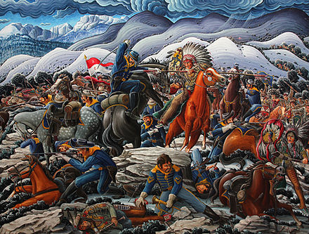 Painting of the Fetterman Fight by Kim Douglas Wiggins.