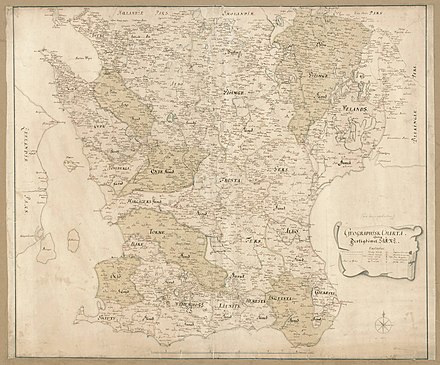 Map of Scania, 1690