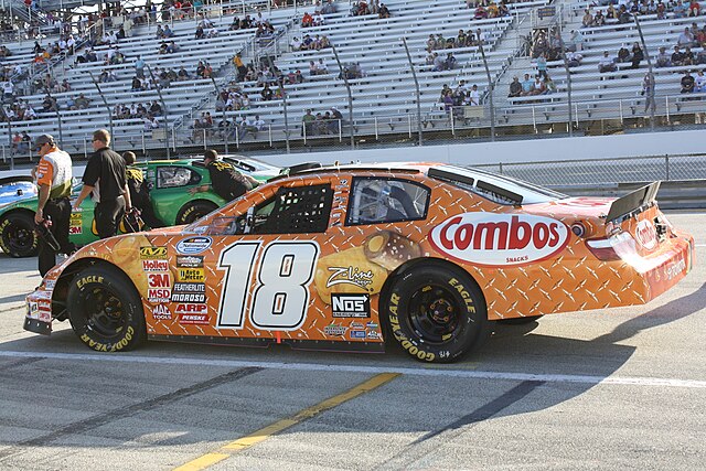 2009 Nationwide Series car of Cup Series regular Kyle Busch, who won the Nationwide Series championship that year. Busch has won a total of 102 Xfinit