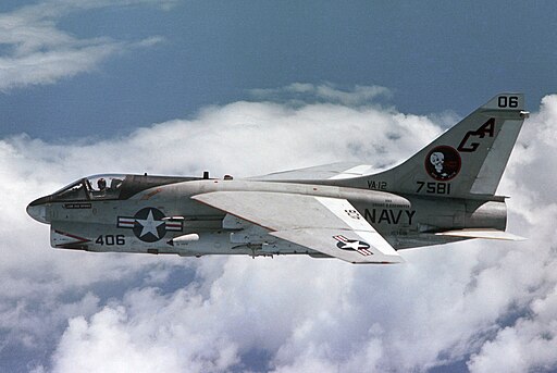 LTV A-7E Corsair II of VA-12 in flight, circa in 1979 (6417426)