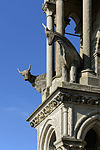 Two of the oxen at the northwest tower of Notre-Dame Cathedral