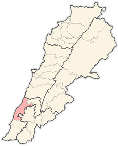 Poziția localității Districtul Sidon