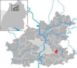 Läget för Lehrensteinsfeld i Landkreis Heilbronn
