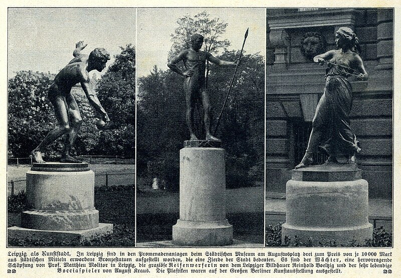 File:Leipzig erwarb drei Bronzestatuen für die Promenade am Augustusplatz, 1909.jpg