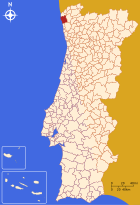 Location of the district of Viana do Castelo