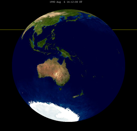 Lunar eclipse from moon-1990Aug06.png