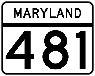 <span class="mw-page-title-main">Maryland Route 481</span> State highway in Maryland, United States