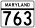 Marcador de la ruta 763 de Maryland