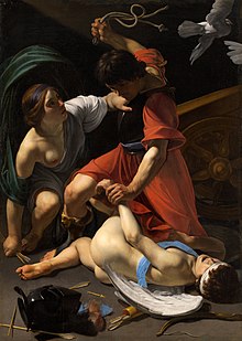 Mars Chastising Cupid (ca. 1605-1610) by Bartolomeo Manfredi ManfrediMarsCupid.jpg