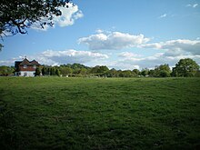 A house standing within the mansio boundary banks Mansio at Milland 3.JPG