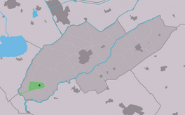 Lokaasje Skerpenseel (grien) yn de gemeente Weststellingwerf