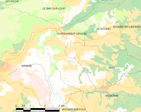 Poziția localității Châteauneuf-Grasse