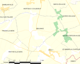 Mapa obce Beaumais