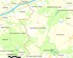 Poziția localității Vallières-les-Grandes