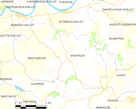 Mapa obce Montpezat