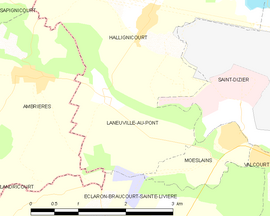 Mapa obce Laneuville-au-Pont