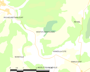 Poziția localității Montot-sur-Rognon