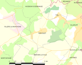 Mapa obce Tiercelet