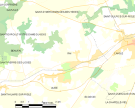Mapa obce Rai