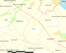 Mapa obce Dury