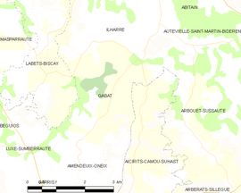Mapa obce Gabat