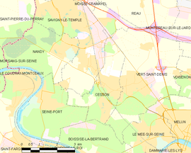 Mapa obce Cesson