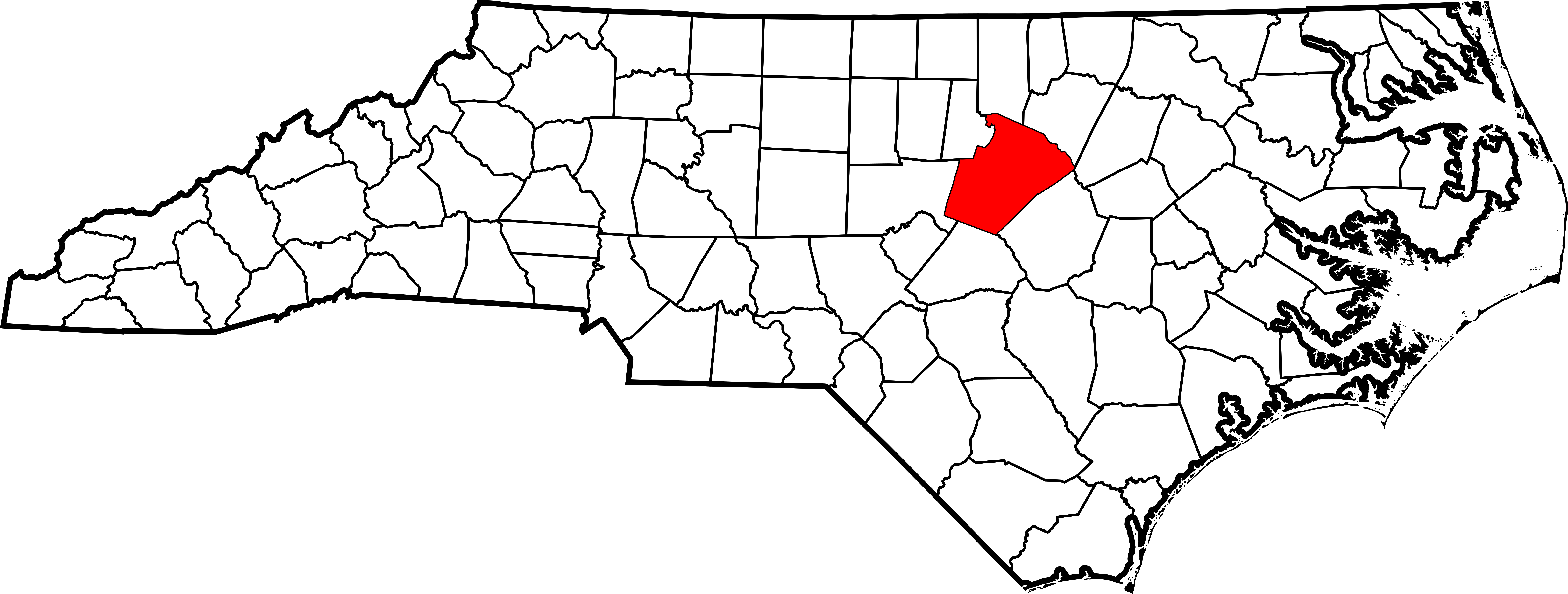 File Map Of North Carolina Highlighting Wake County Svg