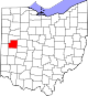 Map of Ohio highlighting Shelby County.svg