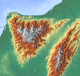 Kaart van Sierra Nevada de Santa Marta