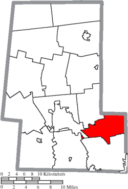Map of Union County Ohio Highlighting Millcreek Township.png