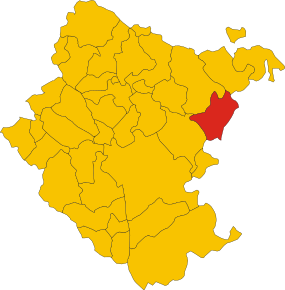 Localizarea Sansepolcro în Provincia Arezzo