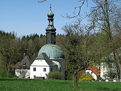 View of the Mariabrunn village, part of Röhrmoos