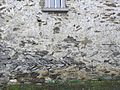 L'ancienne église paroissiale Saint-Pierre, costale nord de la nef, appareil en arêtes de poisson