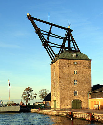 Frederik V's Masting Sheers at Holmen, Copenhagen, Denmark. Built 1746 Mastekranen Holmen.jpg