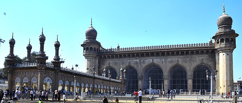 Makkah Masjid in Hyderabad is one of the largest and oldest mosque in India.