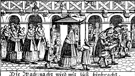 Medieval Jewish wedding procession (date unknown)
