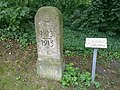 Königlich-Sächsischer Meilenstein auf der Wiprechtsburg in Groitzsch.