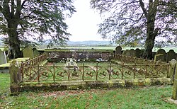 Burial site of Charles Stuart Menteth of Closeburn at Dalgarnock. Menteth of Closeburn family burial ground, Dalgarnock, Dumfries & Galloway, Scotland.jpg