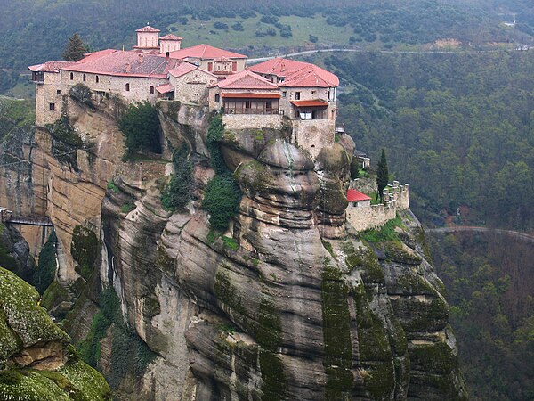 The Monastery of Varlaam in Meteora, Thessaly, Greece.