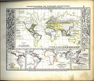 300px meyer%e2%80%98s zeitungsatlas 092 %e2%80%93 verbreitungsbezirke der wichtigsten kulturgew%c3%a4chse%2c nebst andeutungen %c3%bcber den lauf der isotheren und isochimenen