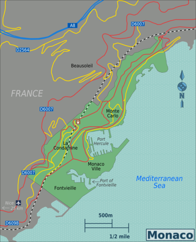 モナコの地図