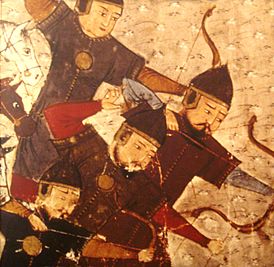 Mongol soldiers by Rashid al-Din, BnF. MS. Supplément Persan 1113. 1430-1434 AD.