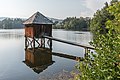 English: Waterspill tower Deutsch: Hütte zur Abflussregulierung