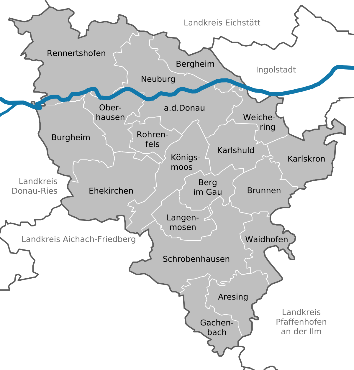 Liste der Gemeinden im Landkreis Neuburg-Schrobenhausen ...