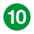 The number 10 on a green circle