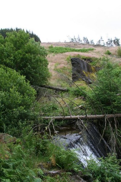 Remains of the Nant-y-Gro dam breached in July 1942 during testing