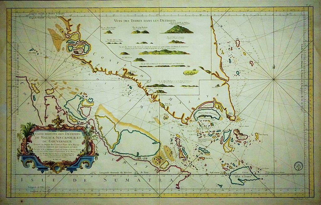 Jacques-Nicolas Bellin Map of the Straits of Malacca