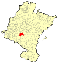 Localização do município de Larraga em Navarra