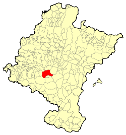 Map of the municipality of Larraga