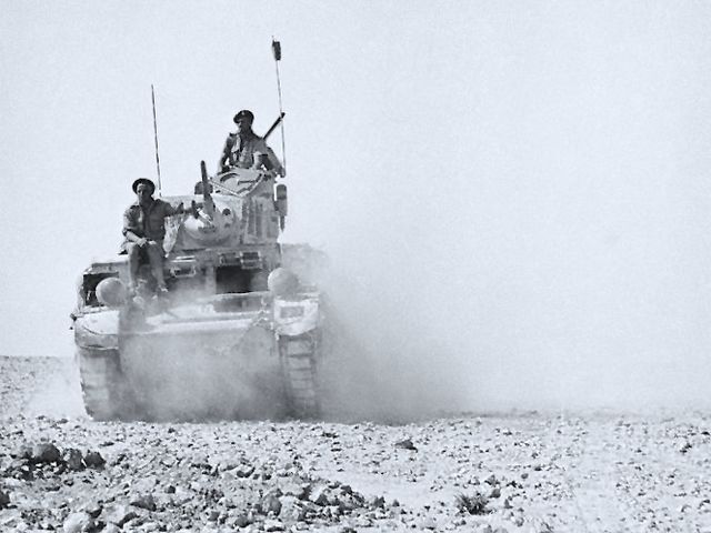 A Stuart tank from the regiment at El Alamein, July 1942